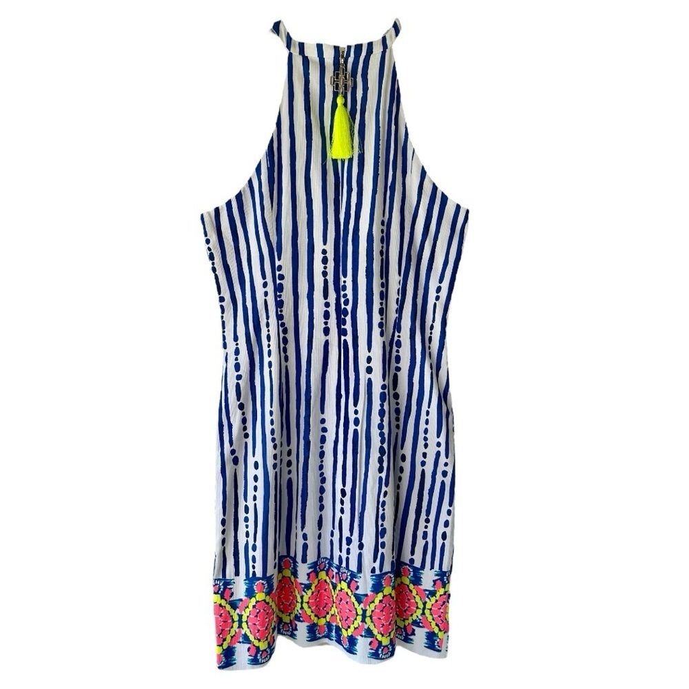 LILLY PULITZER, NWT, WOMENS, IVEIGH SHIFT DRESS IN BLUE CRUSH, BAY STRIPE.SIZE 0 - Picture 5 of 13